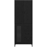  Highboard Crni hrast 69,5 x 34 x 180 cm Konstruirano drvo | shoptok.hr