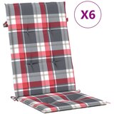  Sklopive stolice s jastucima, 6 kom., masivno tikovino | shoptok.hr