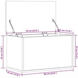 vidaXL Kutija za pohranu boja hrasta 60x35x35 cm od konstruiranog drva | shoptok.hr