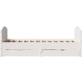 vidaXL Okvir kreveta bez madraca bijeli 90 x 200 cm masivna borovina | shoptok.hr