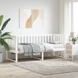 vidaXL Dnevna postelja bela 75x190 cm trdna borovina | Shoptok.si