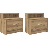 Maison Chic 2 kose Nočne omarice - Nočne mize s predalom artisan hrast 51x31x47 cm, (21690191) Cene