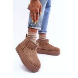 Boto Suede Snow Boots On Platform Dark Beige Corcoran | shoptok.hr