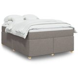 vidaXL Box spring postelja z vzmetnico taupe 160x200 cm blago | Shoptok.si