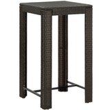 vidaXL Vrtna barska miza rjava 60,5x60,5x110,5 cm poli ratan, (20665881) | Shoptok.si