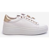 S. BARSKI Women's Leather Platform Sneakers with Decorative Buttons D&A | Shoptok.si