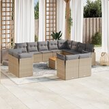  13-dijelni set vrtnih sofa s jastucima poliratan Bež | shoptok.hr
