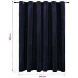  Zavjesa za zamračivanje s prstenima baršunasta crna 290x245 cm | shoptok.hr