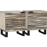 vidaXL Noćni ormarići 2 pcs Prirodna 40 x 33.5 x 46 cm | shoptok.hr