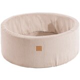 MeowBaby Okrogel bazen z žogicami Ball pool Aesthetic 90x30 cm, brez žogic, velvet, bež, (21289256) | Shoptok.si