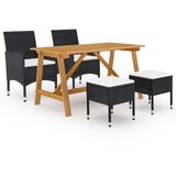  5-dijelni vrtni blagovaonski set crni | shoptok.hr