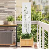 vidaXL Privatnost u vrtu Bijelo 32 x 140 cm Hladno valjana čelična | shoptok.hr