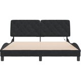  Okvir kreveta s LED-om bez madraca crni 160 x 200 cm baršunasti | shoptok.hr