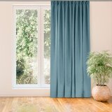  Curtain MILANA color blue style classic flex 7.5 cm with double pleat chenille 220x270 HOMEDE | shoptok.hr