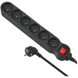 MCE225 power extension 1.5 m 6 AC outlet(s) Indoor Black