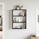  Zidna polica crna 43x9x60 cm izrađeno drvo | Eponuda.com