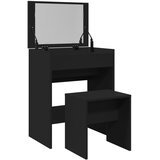  Toaletni stolić sa stolcem crni 60 x 40 x 113,5 cm | shoptok.hr