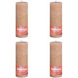 Bolsius rustične debele svijeće Shine 4 kom 190x68 mm mutno ružičaste | shoptok.hr