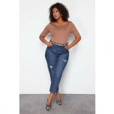 Trendyol Curve Mink More Sustainable Body-Sitting Knitted Blouse cene