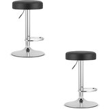 Brandless Hocker ROJST - črno eko usnje / kromiran podstavek x 2, (22060687) | Shoptok.si