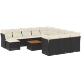 vidaXL 13-dijelni set vrtnih sofa s jastucima poliratan crni | shoptok.hr