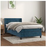  Box spring postelja z vzmetnico temno modra 80x200 cm žamet | Shoptok.si