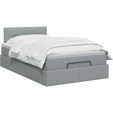  Krevet od pjene s madracem i LED-om Svjetlosiva 120 x 190 cm | shoptok.hr