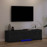 TV ormarić s LED rasvjetom Crni Hrast 140 x 34 x 40 cm | shoptok.hr