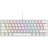 Rampage Tipkovnica PLOWER K60 US Layout s podrskom za zglobove, RED Switch - BIJELA / HR SLOVA | shoptok.hr