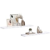  Polica na zidu Zidne 2 pcs Bijeli mramor 120 x 23 5 x 4 cm | shoptok.hr
