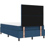 vidaXL Box Spring Krevet s Madracem i Klupom Plavi 120x200 cm Tkanina | shoptok.hr