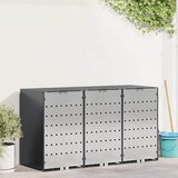 vidaXL Shranjevanje kolesnega zaboja za 3 zaboje Antracit | Shoptok.si
