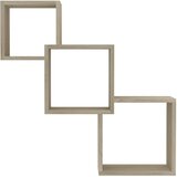  Kockaste zidne police boja hrasta sonome 68x15x68 cm iverica | Eponuda.com