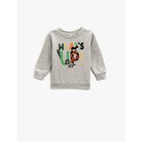 Koton Slogan Printed Sweatshirt Long Sleeved Crew Neck | Shoptok.si