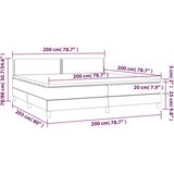  Box spring postelja z vzmetnico roza 200x200 cm žamet, (20894234) | Shoptok.si
