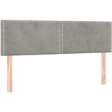  Posteljno vzglavje 2 kosa svetlo sivo 72x5x78/88 cm žamet, (20738537) | Shoptok.si