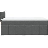  Okvir kreveta s oprugama i madrac tamnosivi 80x200cm od tkanine | shoptok.hr