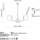 Opviq Luster Antler-13767, 53 cm, IP20, Bijelo-crna | Eponuda.ba