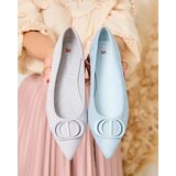 Resti Blue women's pointed-toe ballerinas with embellishment on the nose Tidita | Shoptok.si