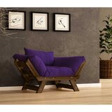 Hanah home vrtna sofa s jednim sjedištem i jastukom, boja oraha i ljubičasta Cijene