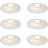QAZQA Komplet 6 vgradnih reflektorjev belih GU10 50 mm - Gijs | Shoptok.si