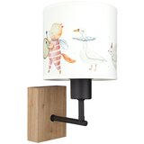 Brilagi Zidna lampa BOBO WOOD 1xE27/25W/230V hrast/crna/bela/sa životinjskim motivima Cene