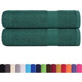 vidaXL Brisače za tuširanje 2 kos zelena 70x140cm 360 g/m² 100% bombaž | Shoptok.si