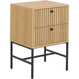MID.YOU NOČNA OMARICA, furnirano hrast črna, barve hrasta | Shoptok.si