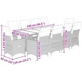  11-dijelni vrtni bistro set od poliratana s jastucima smeđi | shoptok.hr