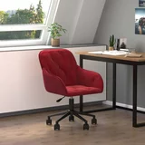  Okretna uredska stolica crvena boja vina baršunasta