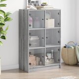 Furnova Visoka omara z vrati siva sonoma 68x37x109 cm inženirski les, (21955064) Cene