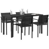  Set vanjskog namještaja 5 pcs Crna i antracit 140 x 70 x 73 cm | shoptok.hr