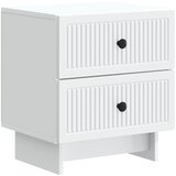 vidaXL Nočna omarica Bela 43 x 34,5 x 47,5 cm Inženirski les, (5000298680) | Shoptok.si