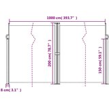  Zložljiva stranska tenda rdeča 200x1000 cm | Shoptok.si